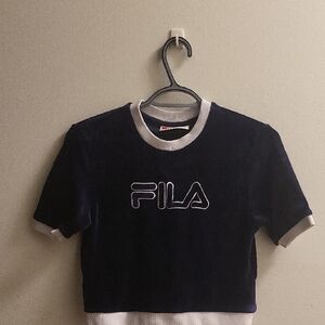 Fila Dark Blue and White Short Sleeve Tee